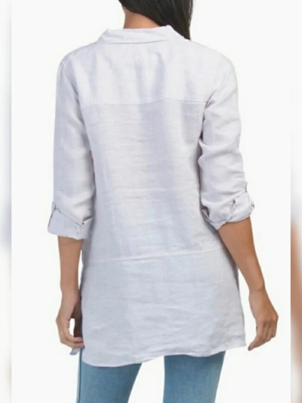 Tahari 100% Linen Tunic Small